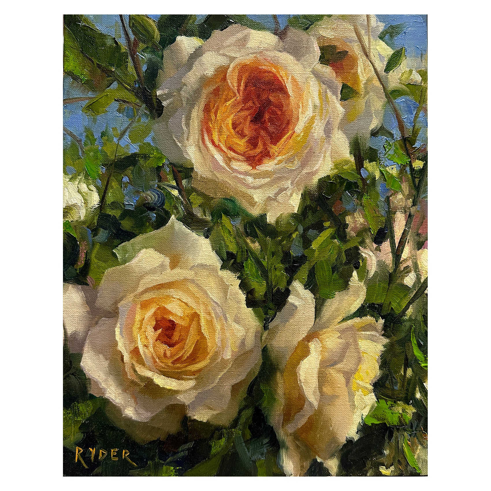 Matt Ryder Painting "Blue Sky Roses" RAYMAR