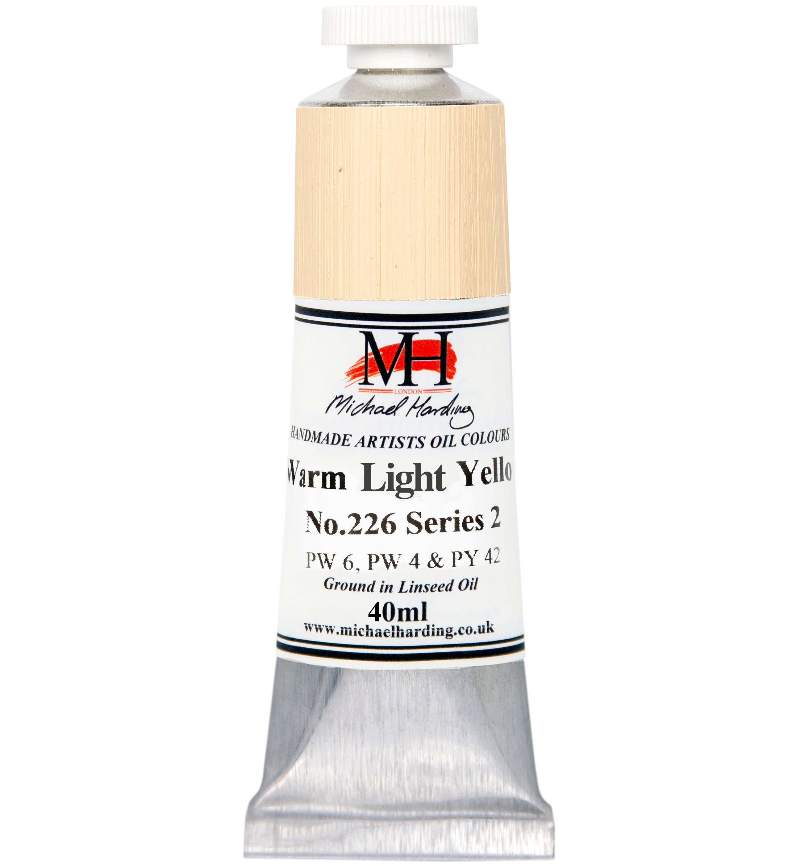 Michael Harding Oil Paint Warm Light Yellow 40ml Tube RAYMAR