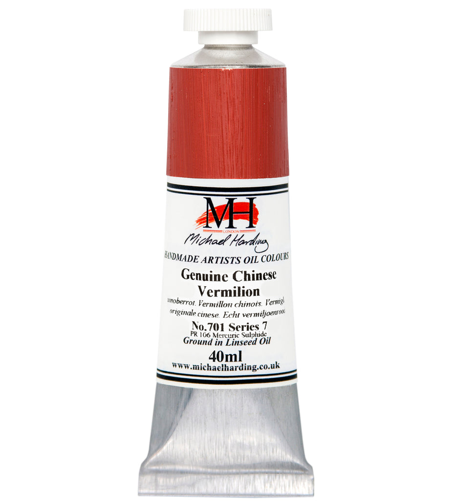 Michael Harding Oil Paint - Genuine Chinese Vermilion - 40ml Tube